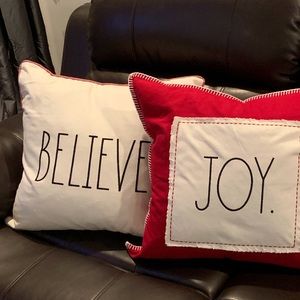Rae Dunn BELIEVE pillow